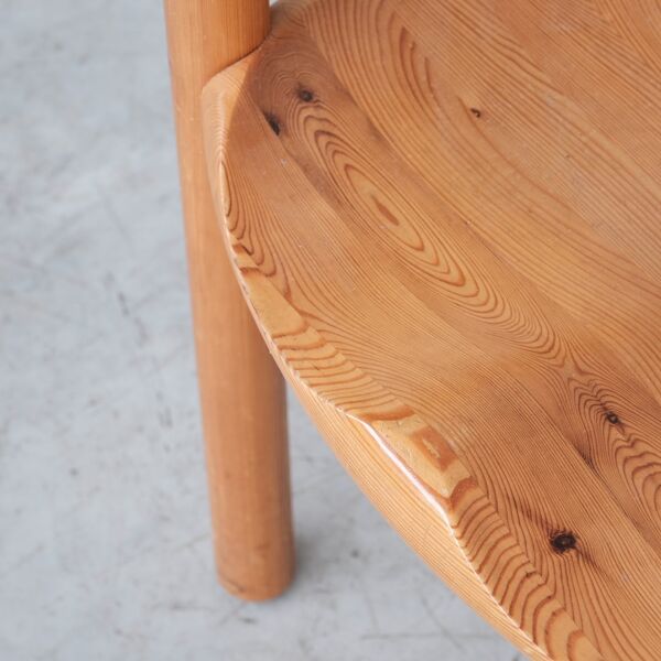 Lot de 4 fauteuils en pin massif par Rainer Daumiller