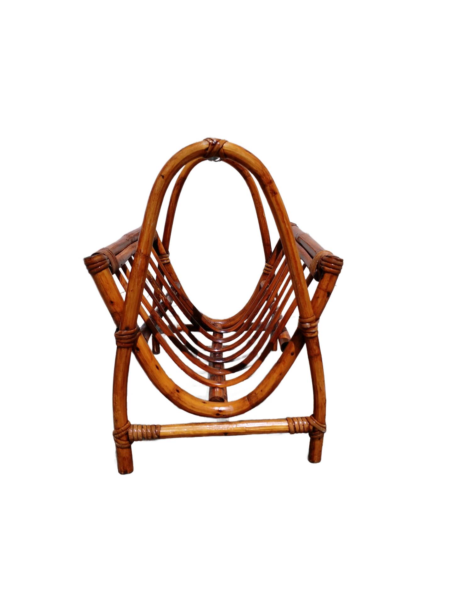 Rattan magazine rack
