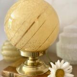 Lampe art deco verre de Clichy jaune
