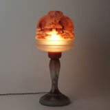 Art Nouveau glass mushroom lamp