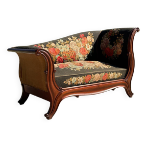 Petite Méridienne en - acajou massif