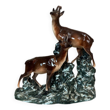 Ceramic Chamois Statue