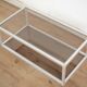 Aluminium coffee table and smoked glasses, France, circa 1980