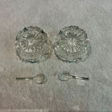 Crystal and silver-plated salt and pepper set