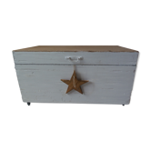 Vintage trunk on wheels