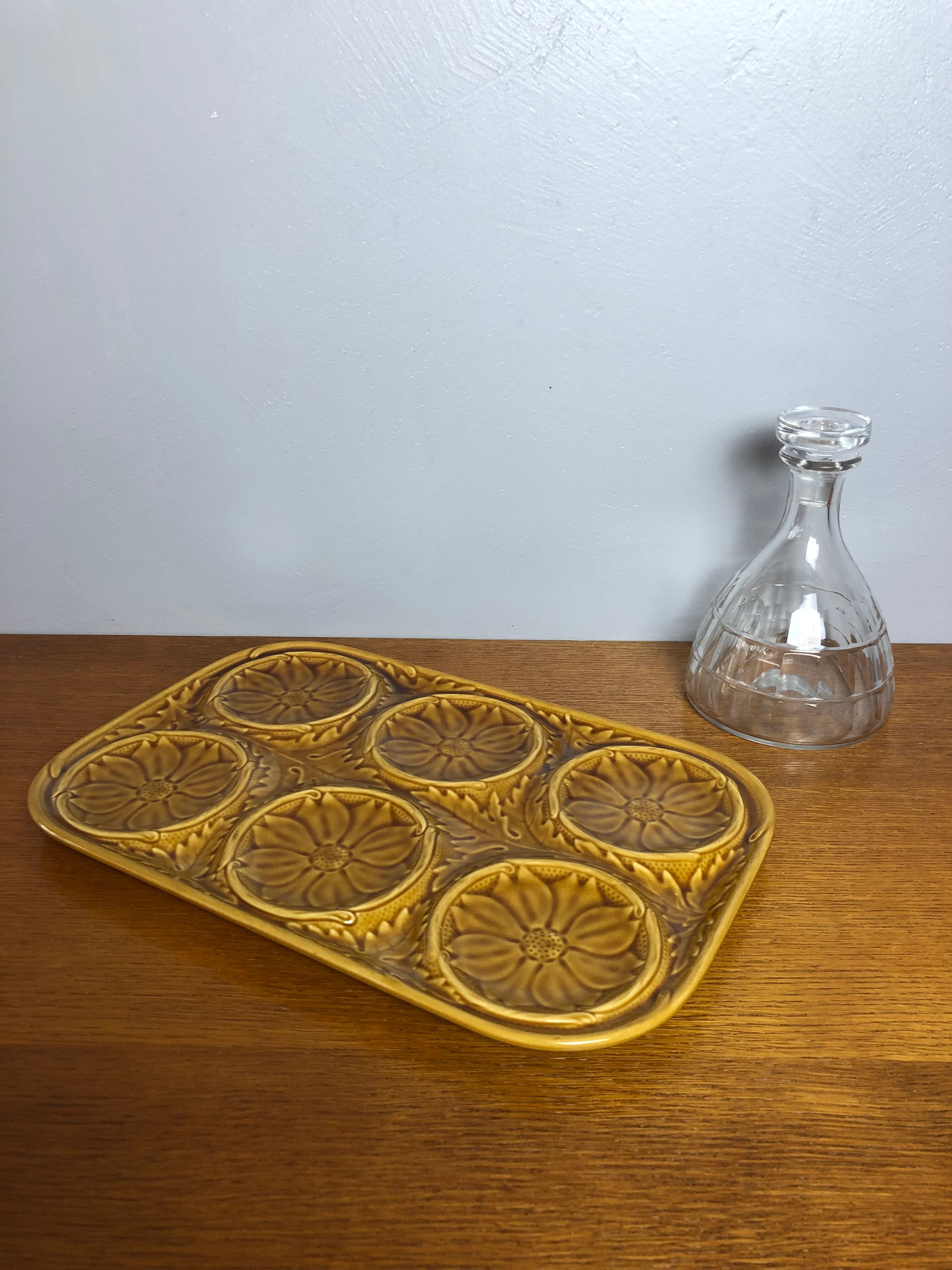 Vintage ceramic aperitif tray Gien