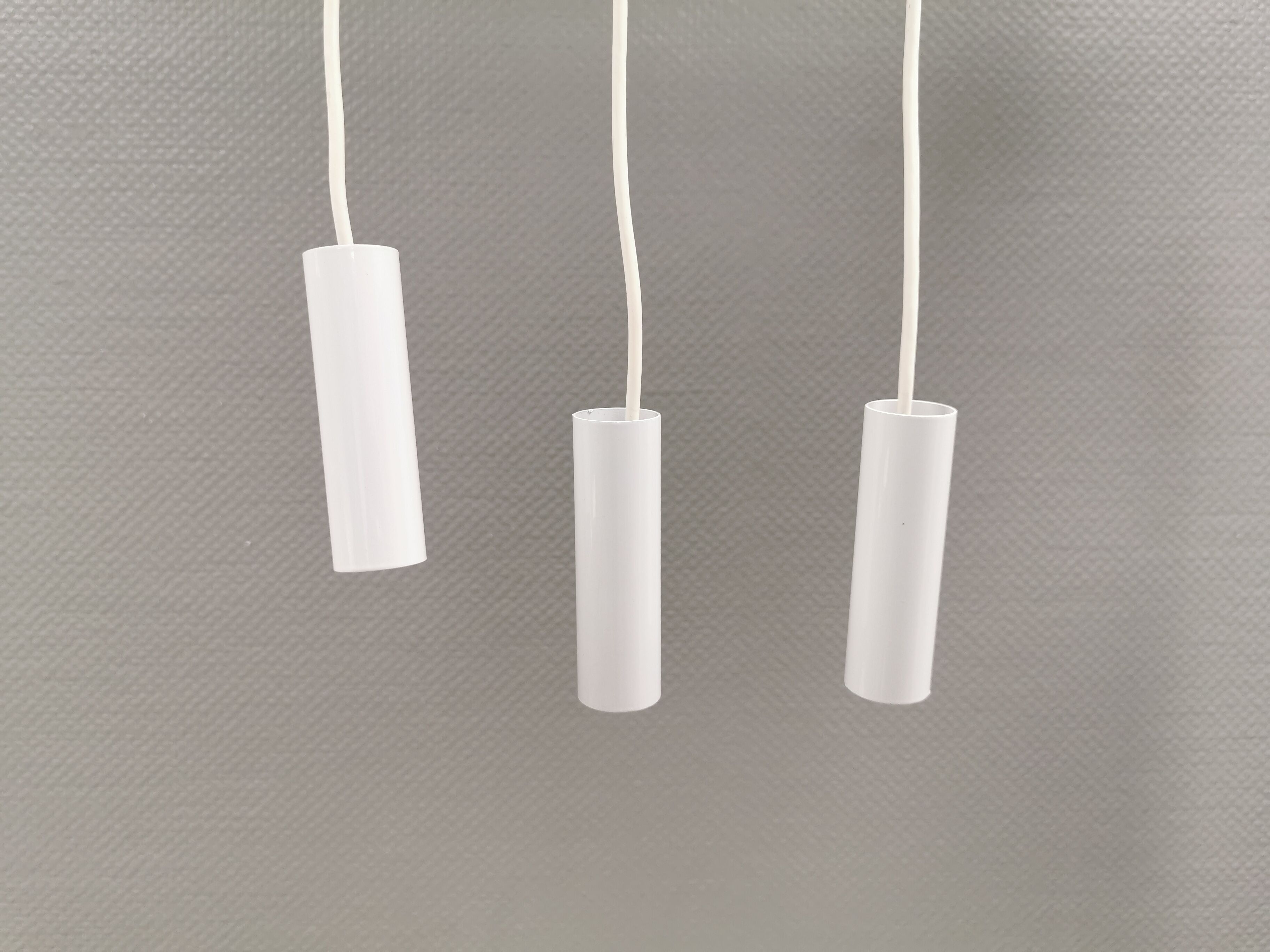 Trois petites lampes cylindriques de J. Rasmussen Lighting, années 1980, Danemark.