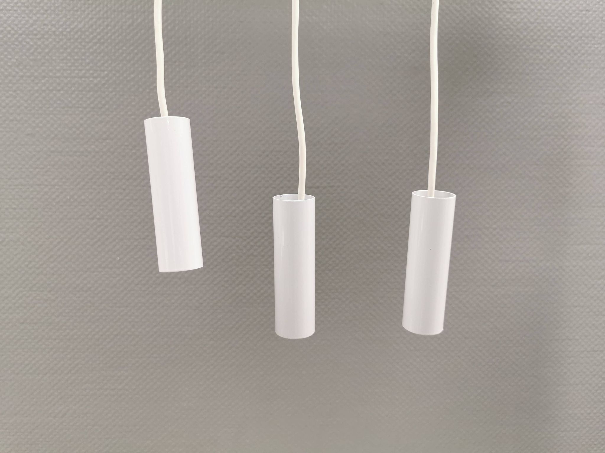 Three small cylinder lamps from J. Rasmussen Lighting, 1980s, Denmark.