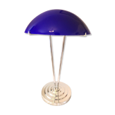 Vintage lamp blue glass Klein and metal