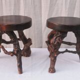 Pair of “brutalist” stools