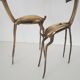 Lot of 2 vintage brass antelopes