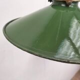 Enameled sheet metal pendant lights