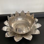 Empty Lotus pocket in silver metal Italy 70s