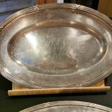 2 silver metal trays hotel bellevue