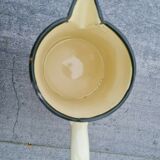 Broc water or milk in enamelled sheet metal small model with a cow pattern