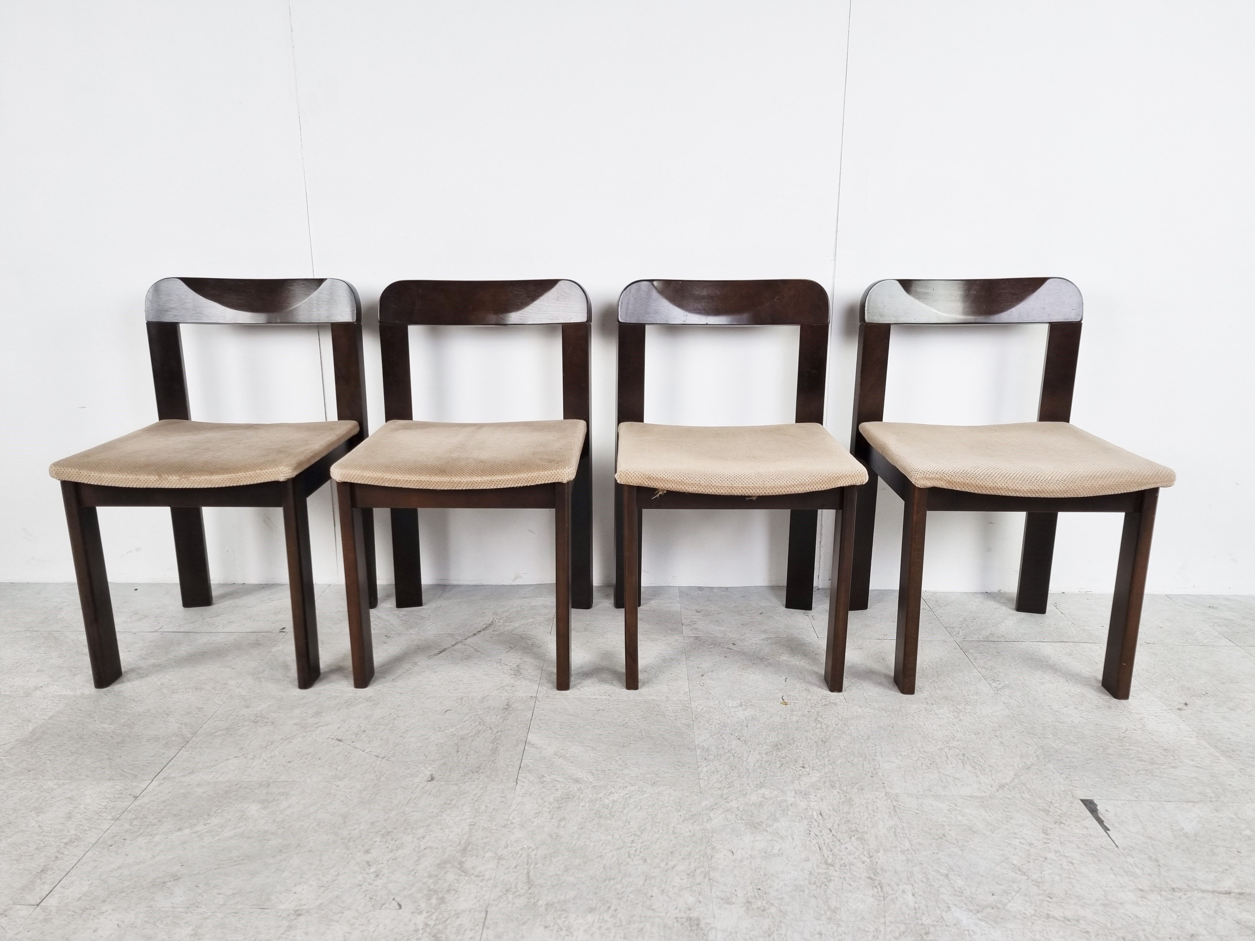 Set of 4 seventies dining chairs