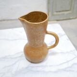 Vintage stoneware pitcher by the digoin factory, France