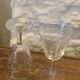 9 glasses tulip-shaped vintage blueberry pattern 1960