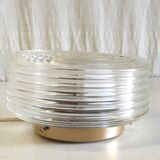 Ceiling light or wall lamp in Bauhaus style made of glass - mid 20th century.