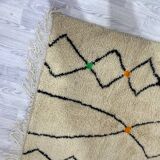 Handmade wool Berber rug 250 X 132 CM