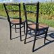 Set of 2 cane bistro chairs