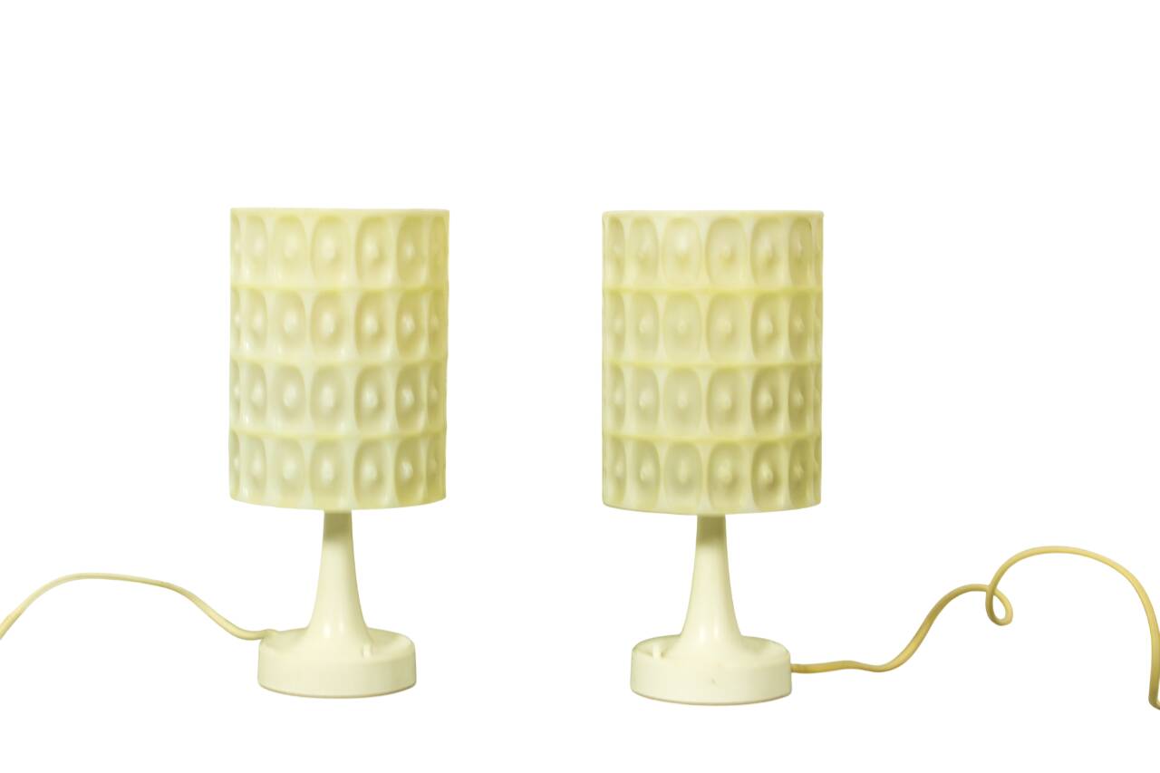 Elegant mid-century modern lamp set, Erco 1970s