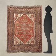 Old Kaskay rug in wool, fine knotting, handmade 68 x 55 in.