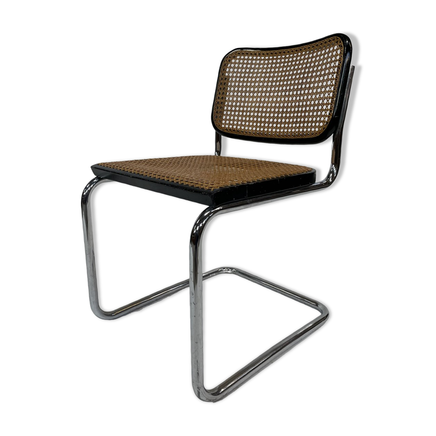 Cesca design chair b32 model in black and chrome