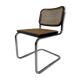 Chaise design Cesca modèle b32 en noir et chrome