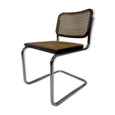 Chaise design Cesca modèle b32 en noir et chrome