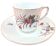 Old coffee cup / saucer in porcelain