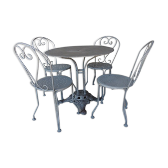 1930 iron garden lounge: table - 4 chairs
