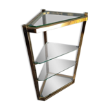 Neckline console metl gilded glass ep 1970