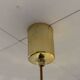 Vintage pendant lamp with amber glass shade