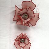 Set of Lotus fabric hanging lamps