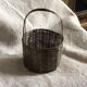 Silver metal woven basket