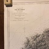Nautical chart island of corsica corsica recorded germain- hatt bouillet 1884_1891 maritime chart ed 1952
