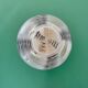 Vintage Art Deco globe wall/ceiling light in white, black, and gold glass.