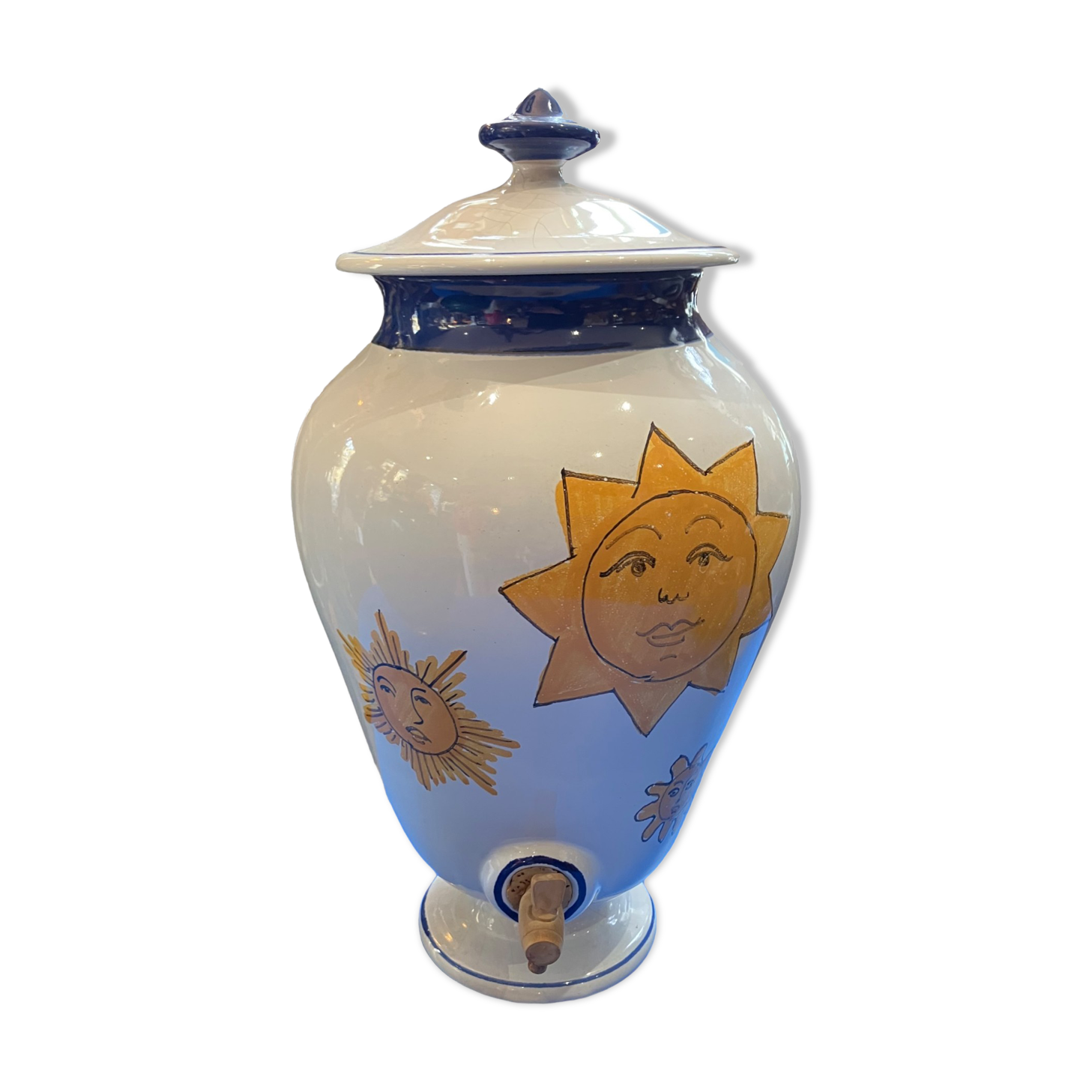 Water fountain in earthenware pattern sun christian dior