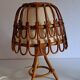 Pair of bamboo bedside lamps