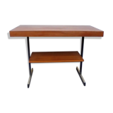 Metal and wood coffee table