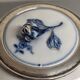 Théière en porcelaine allemande antique Meissen Zwiebelmuster avec argent, milieu des années 180.
