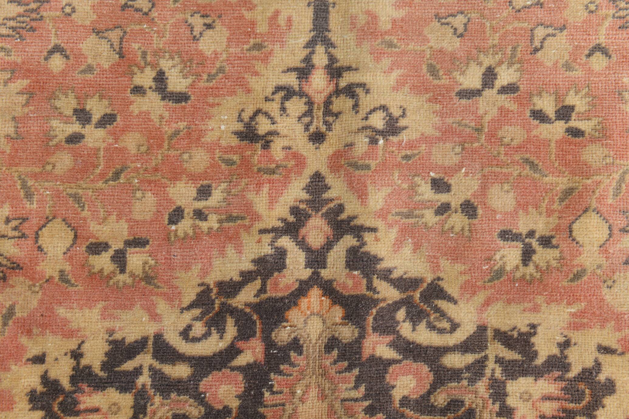 Vintage Pale Red & Pink Persian Rug, 144x216Cm