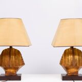 Large Ceramic Toetanchamon Table lamps 1970s