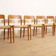 6 x vintage dining chairs | Niels Otto Møller | Model 75