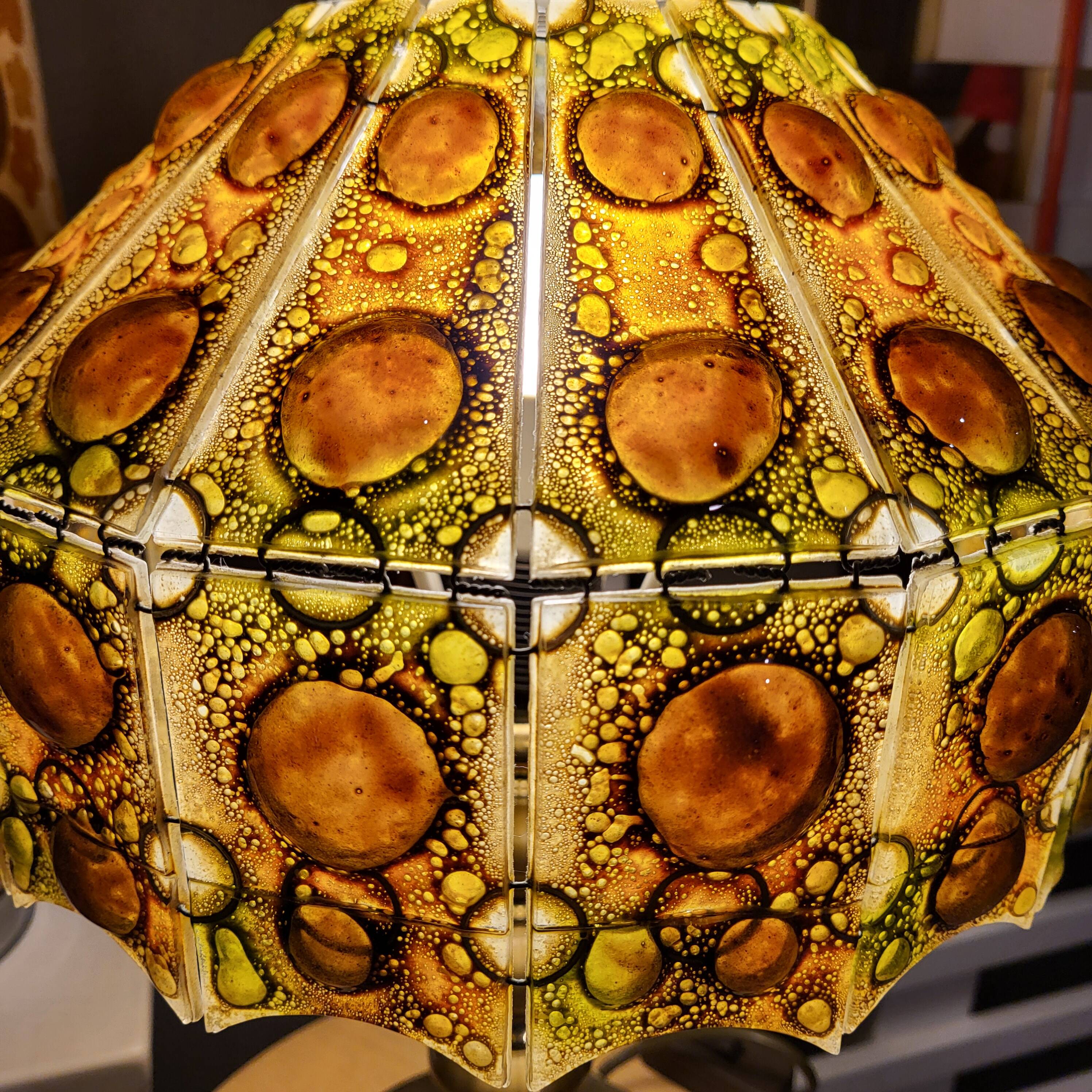 Felipe Derflingher table lamp, amber 1960,70