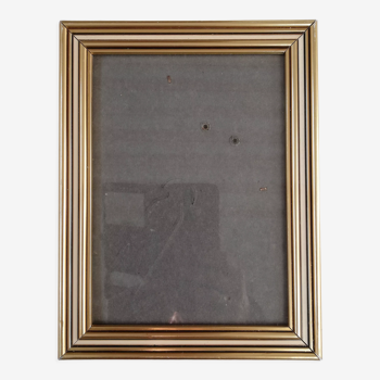 Photo frame under glass, gilded wood