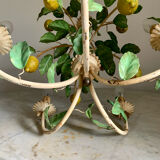 Painted metal chandelier