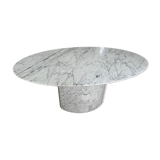 Restaurant to eat oval marble arabescato vintage Italy