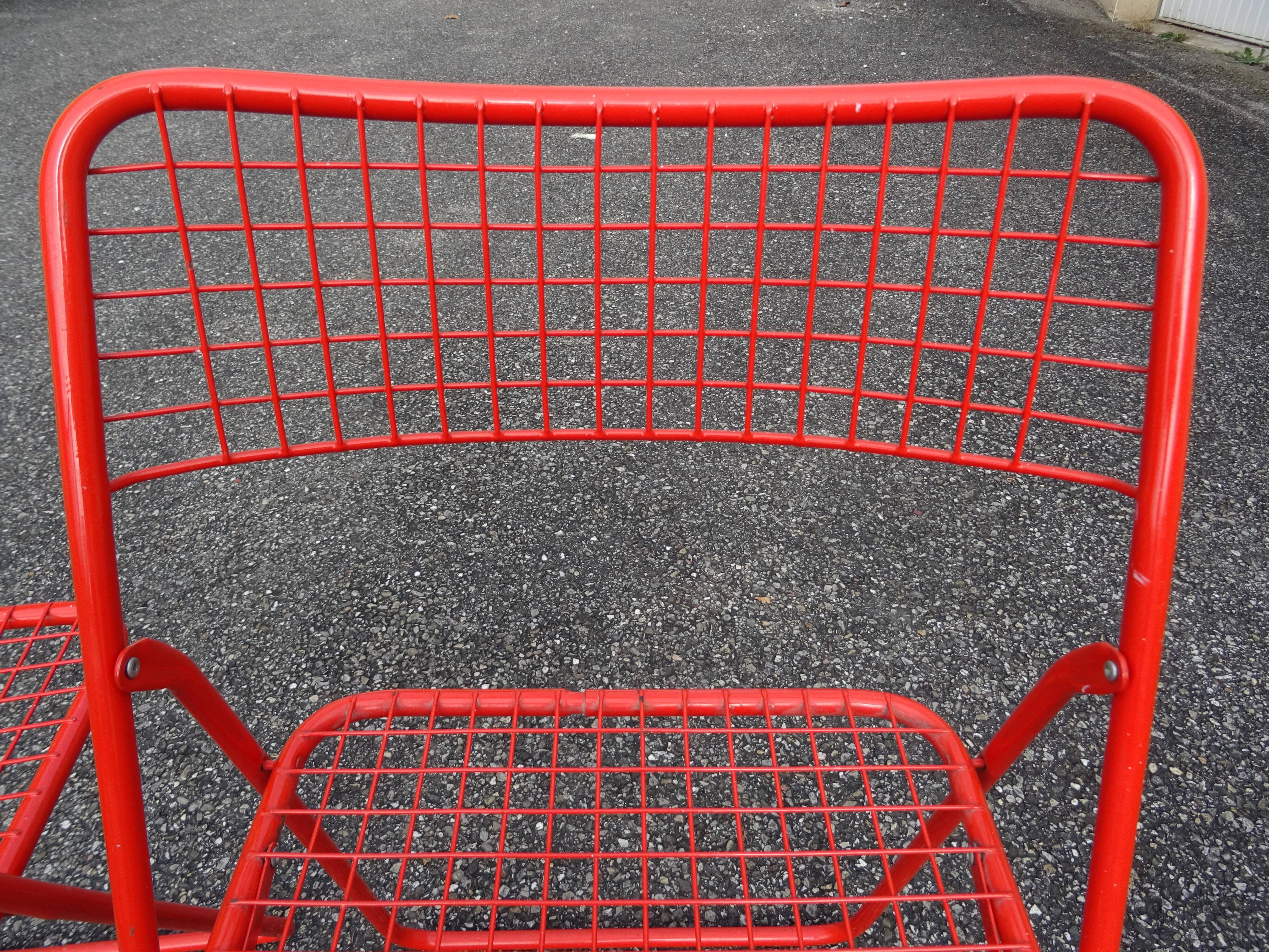 Pair of folding chairs Ted Net N. Gamelgaard 80s Ikéa
